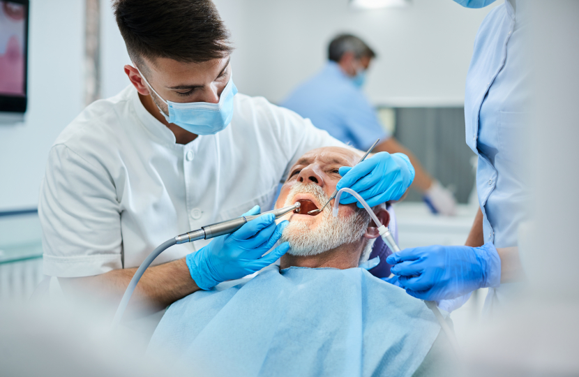 Dentist at work 