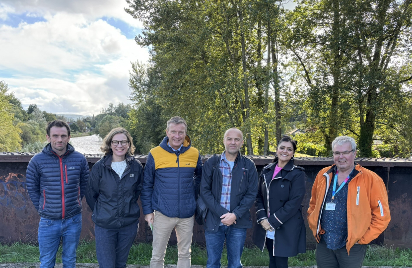 Natasha Asghar MS at the proposed Usk Trail site.