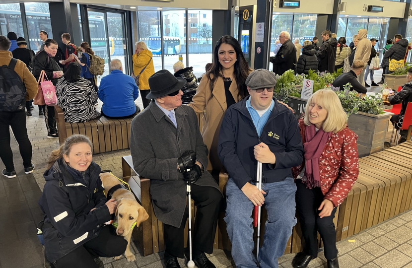 Natasha Asghar MS with Guide Dogs.