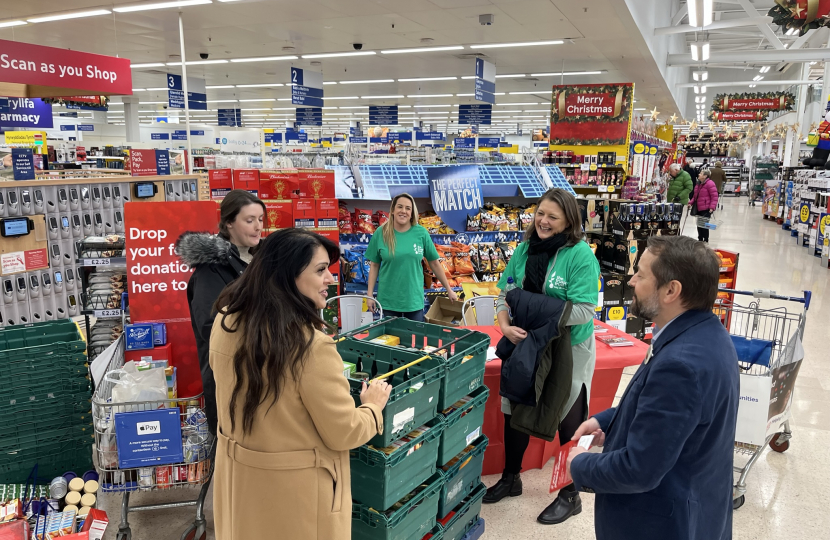 Natasha at Tesco's Winter Food Collection.