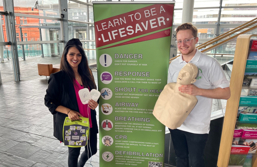 Natasha Asghar MS brushing up on her lifesaving skills.