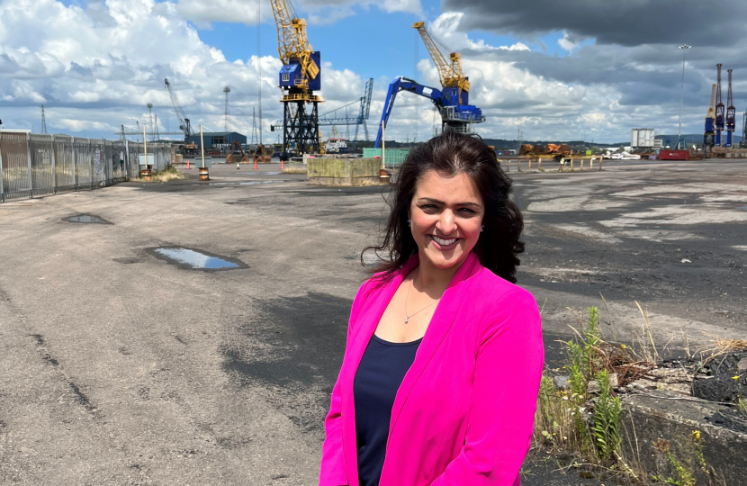 Natasha Asghar at Newport Docks