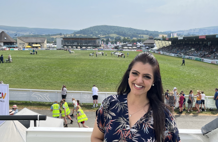 Natasha Asghar MS at Royal Welsh Show.