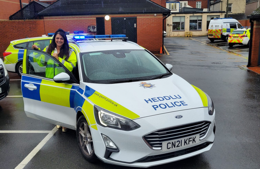 Natasha Asghar on ride along with Gwent Police.