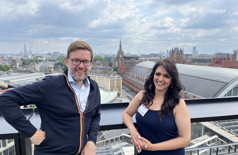 Natasha Asghar MS with YouTube's Iain Bundred.