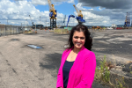 Natasha Asghar Visits Newport Dock