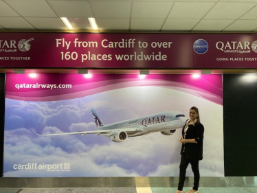 Natasha Asghar at Cardiff Airport