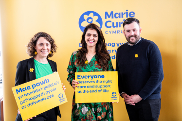 Natasha Asghar MS at the Marie Curie event in the Senedd.