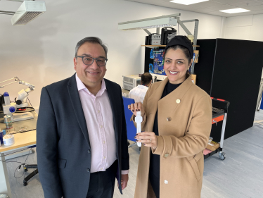 Natasha Asghar MS with Sabih Chaudhry, CEO of Afon Technology.