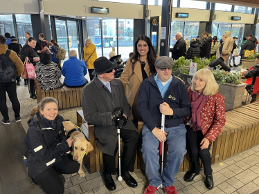 Natasha Asghar MS with Guide Dogs.