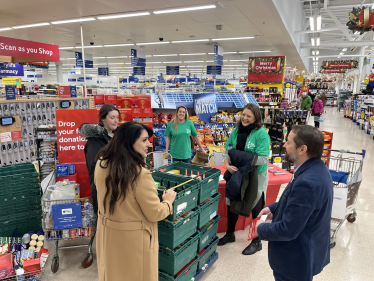 Natasha at Tesco's Winter Food Collection.