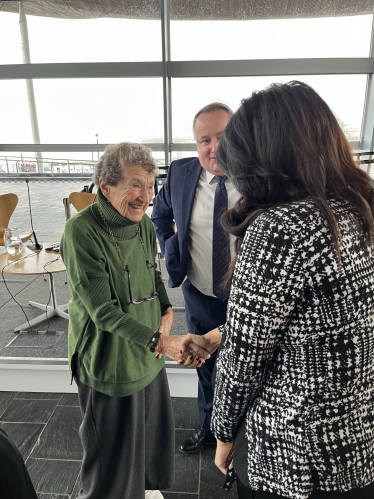 Natasha Asghar MS with Hedi Argent MBE.