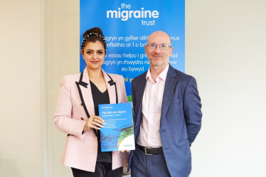 Natasha Asghar MS with Rob Music, Chief Executive of the Migraine Trust