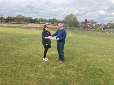 Picture shows Natasha Asghar MS with Club Secretary John Parfitt. 