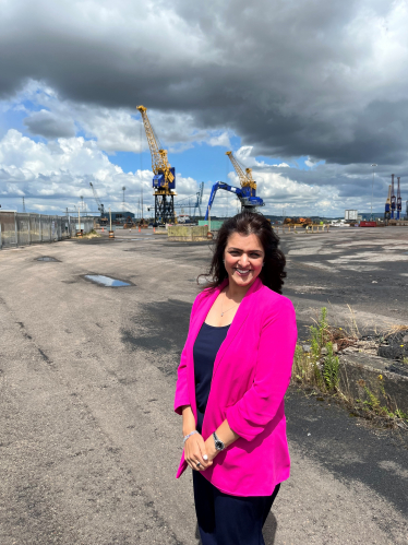 Natasha Asghar at Newport Docks