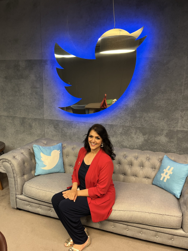 Natasha at Twitter's HQ